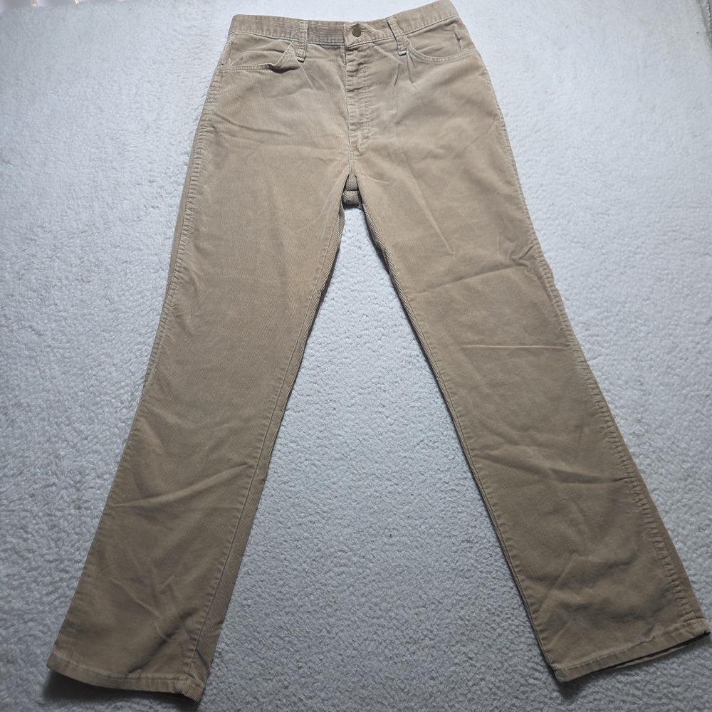 Vintage 80s Rustler Corduroy Pants Mens 32x30 Tan Beige Wide Wale USA Made‎